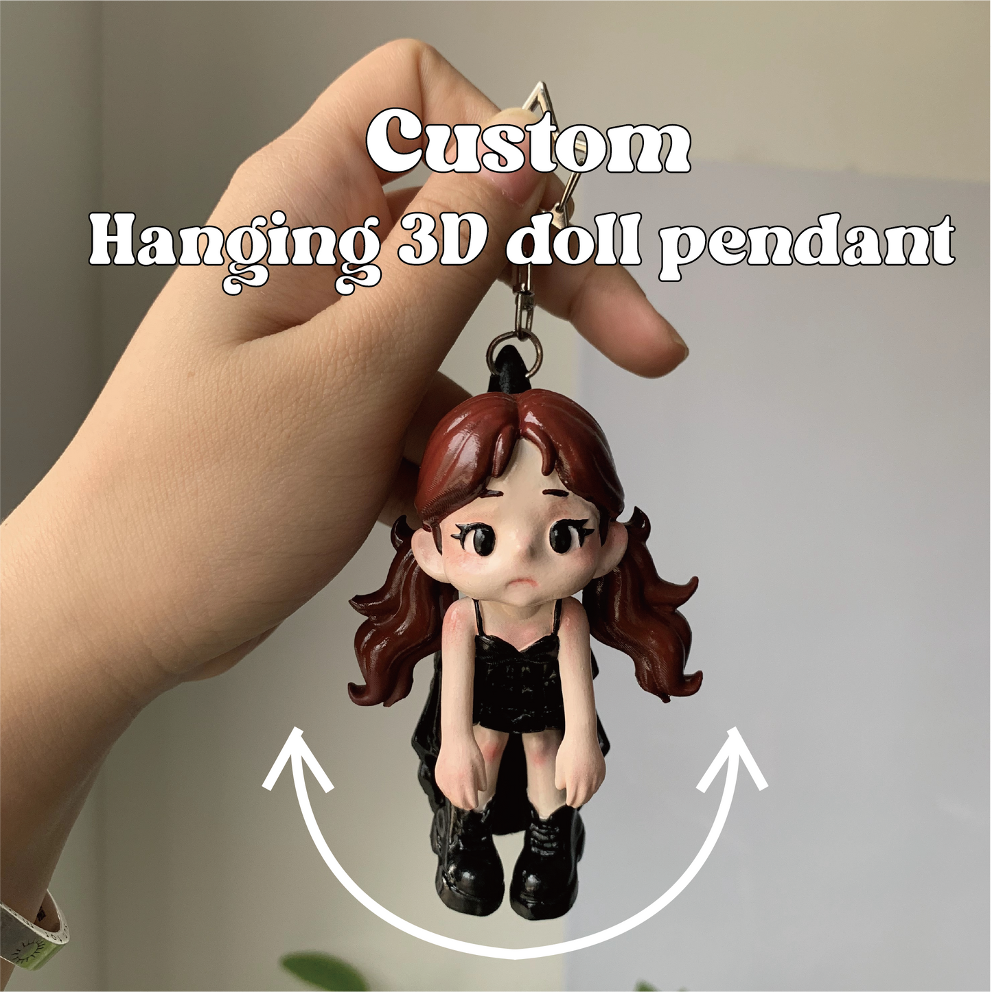 Custom Hanging 3D doll pendant