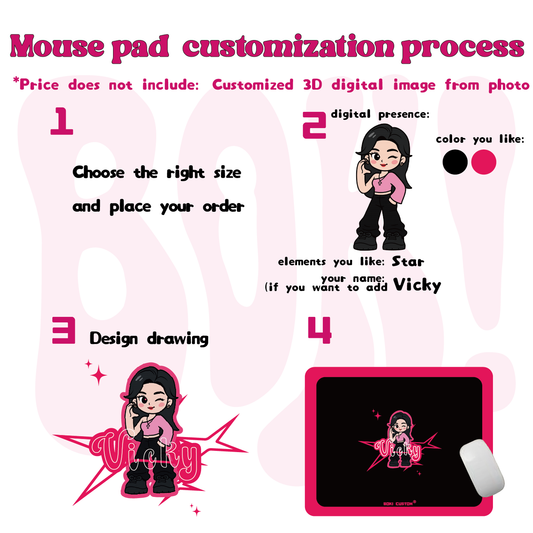 Custom cartoon character mouse pad