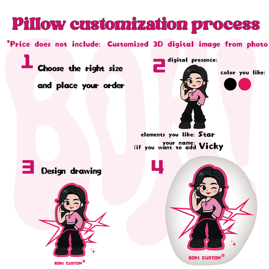 Custom cartoon character pillow