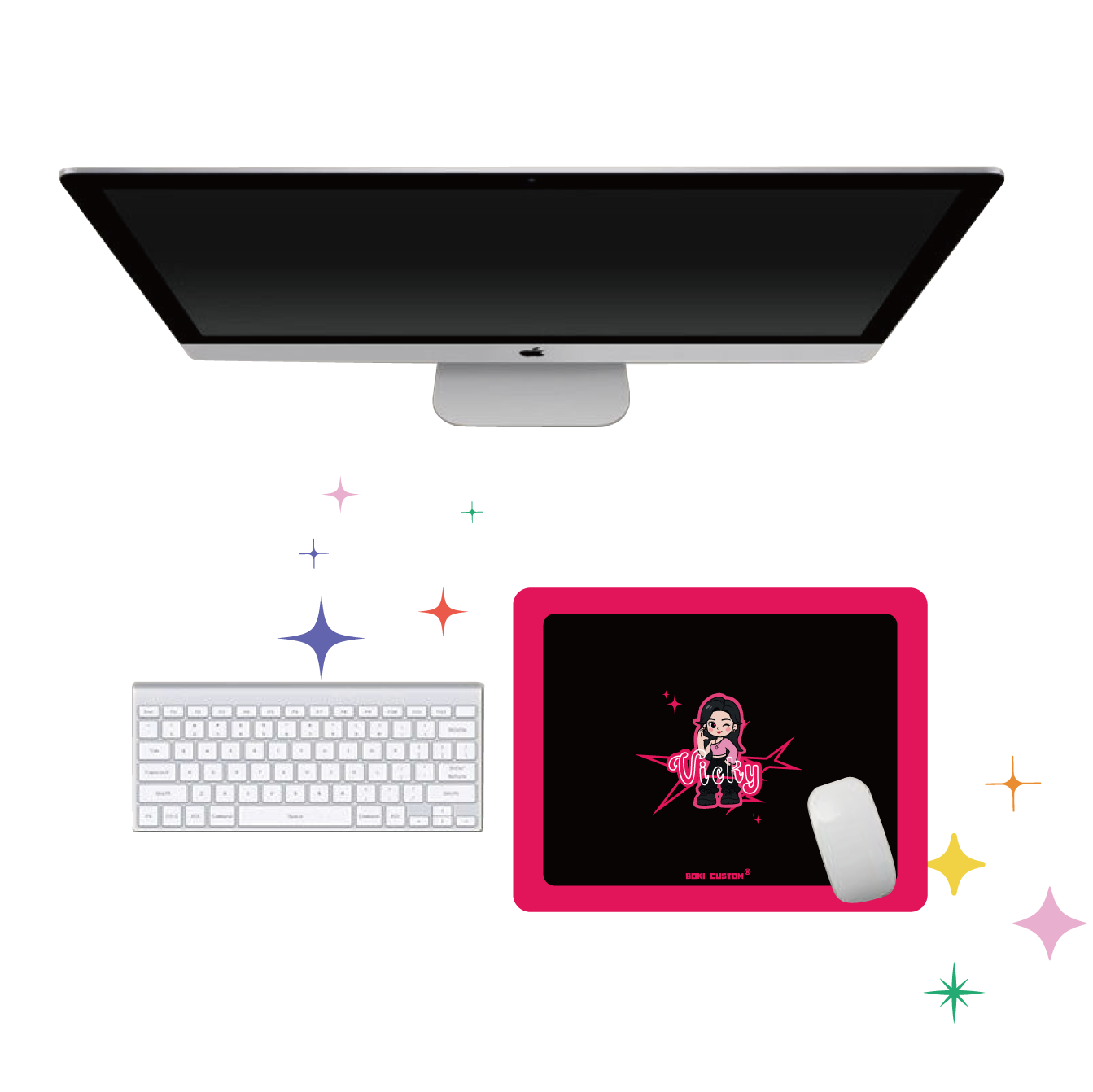 Custom cartoon character mouse pad