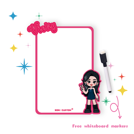 Custom cartoon character fridge message sticker