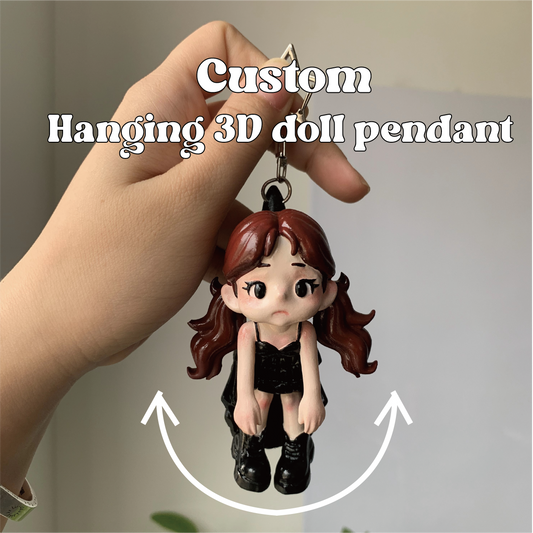 Custom Hanging 3D doll pendant